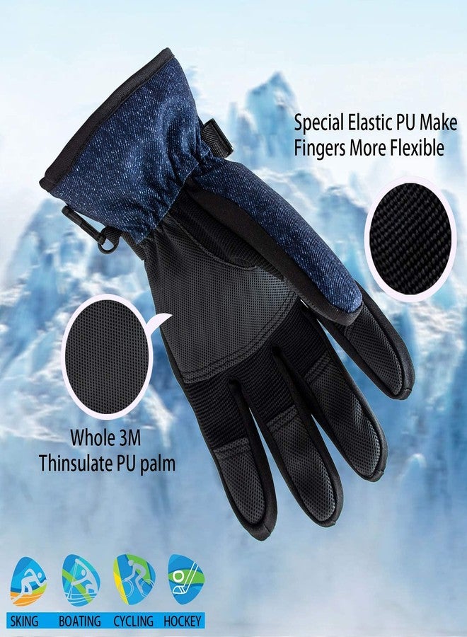 7-Mi Waterproof Gloves for Kids,Winter Skiing Boy Girl Snowboard Waterproof Thermal Gloves for Outdoor/Indoor Activities -(6 to 8T) - Image 3